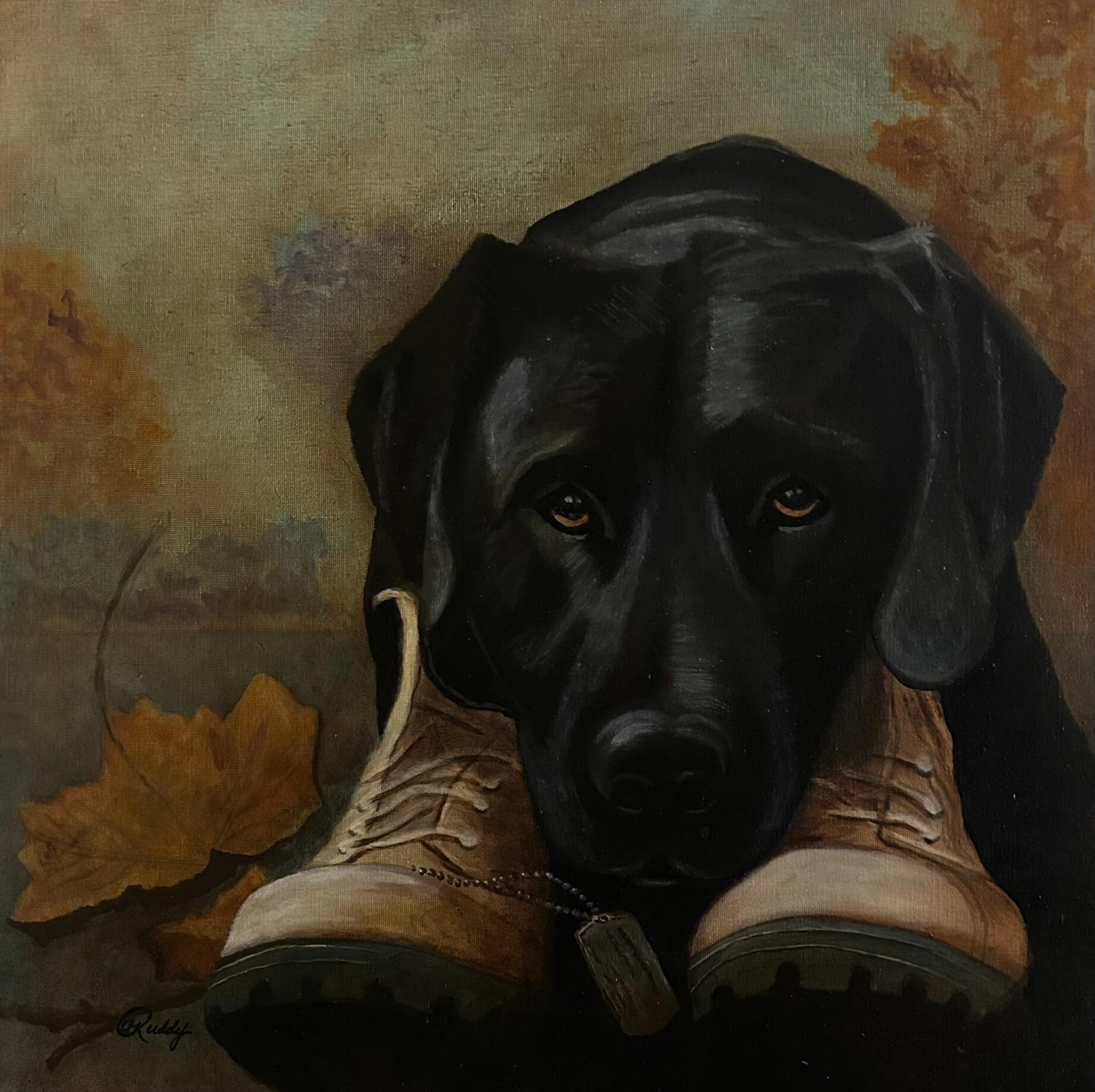 Fallen - 20x20 oil on canvas