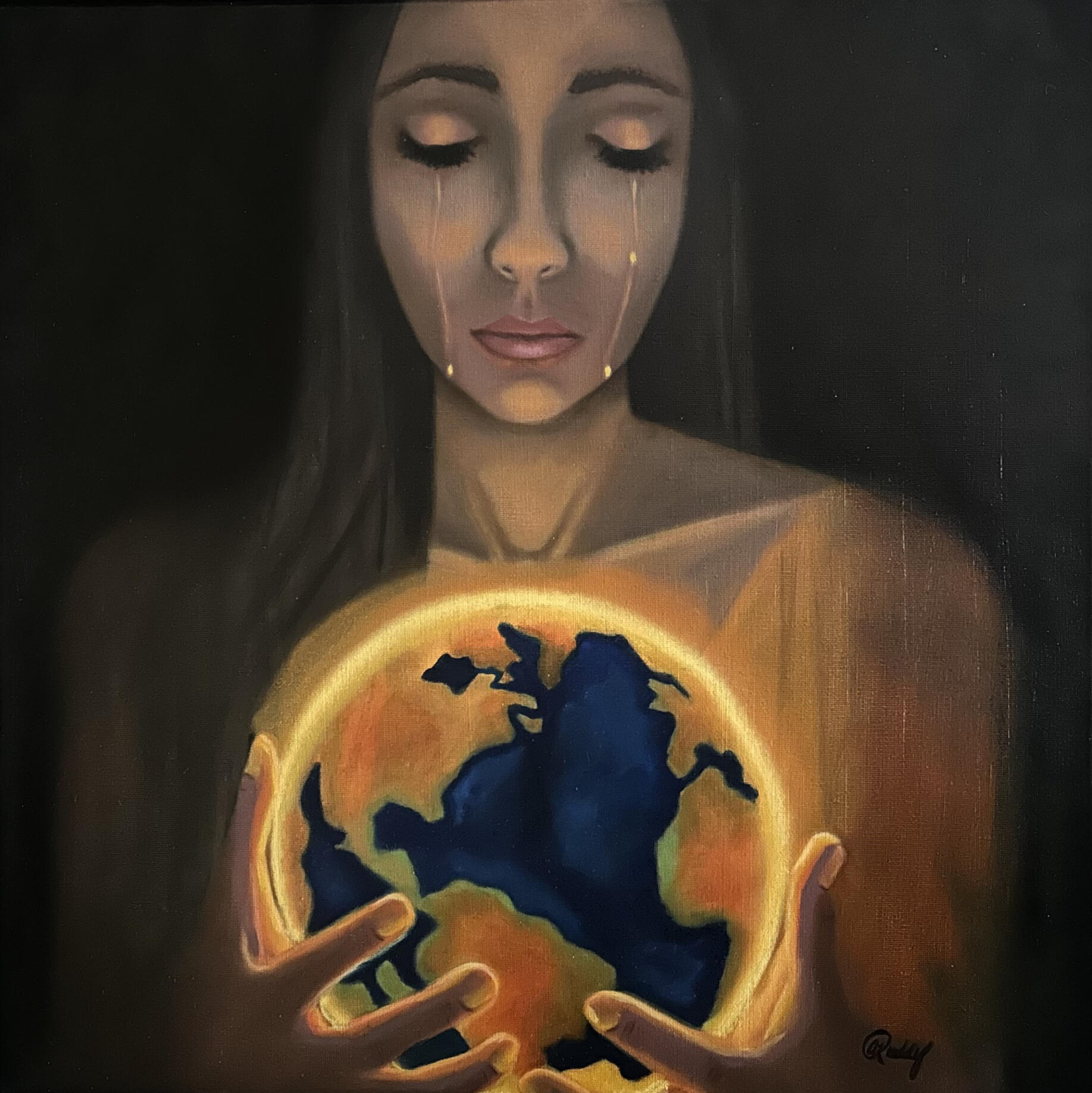 What Remains - 20x20 oil on canvas